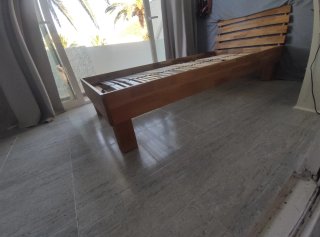 2 camas 90 madera canapé y colchón