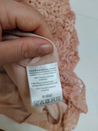 Vestido rosa encaje talla XXXL
