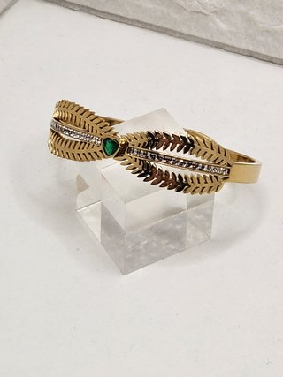 Pulsera Brazalete Acero Baño Oro