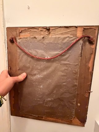 Cuadro antiguo efecto óptico 3D