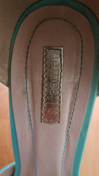 Zapatos de tacón turquesa/verde esmeralda