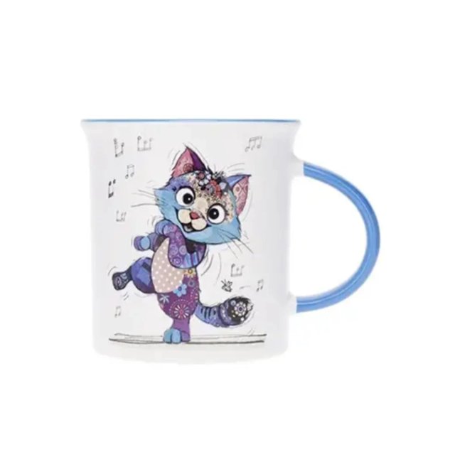 Taza cerámica gatita bailando