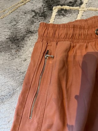 Pantalones cargo rosa elastico
