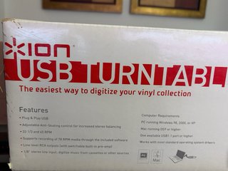 Tocadiscos ION USB TTUSB Digitalizador Vinilos