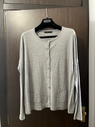 Chaqueta de punto gris Purificación García Talla L