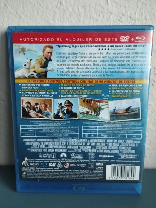 Las Aventuras de Tintín Blu-ray película