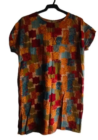 Vestido estampado multicolor talla única