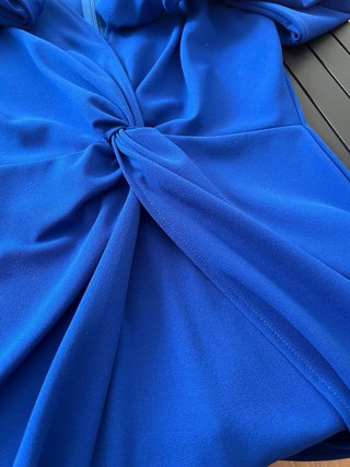 Vestido azul manga larga