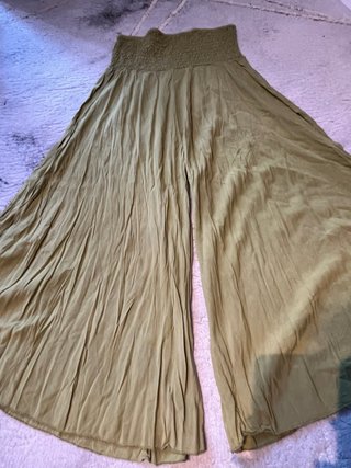 Pantalones anchos verdes talla única