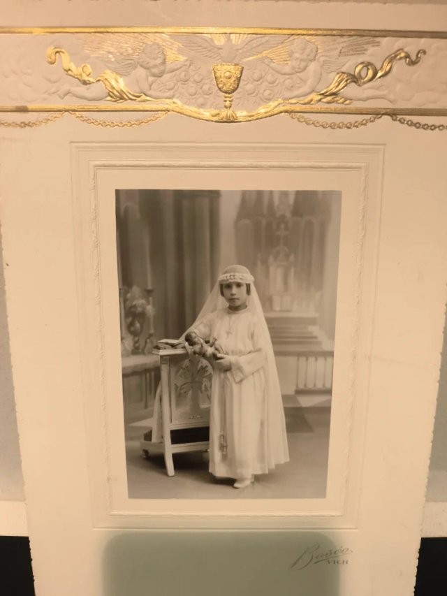 Fotografía antigua Primera Comunión Bañón Vich