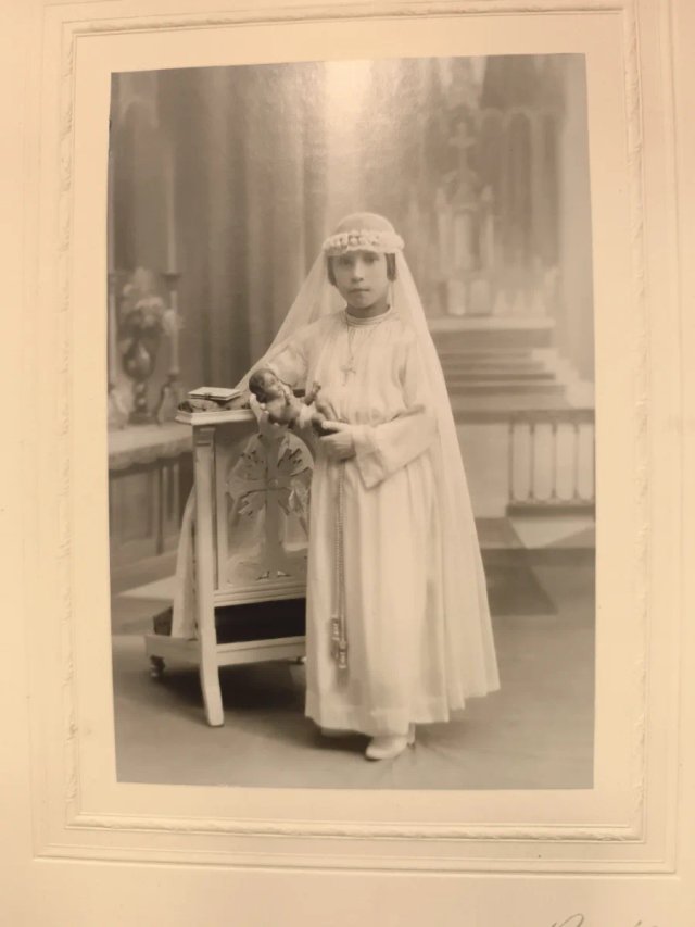 Fotografía antigua Primera Comunión Bañón Vich