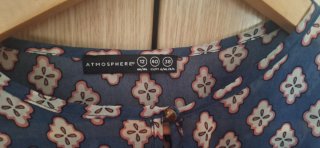 Blusa Atmosphere azul y rosa estampada