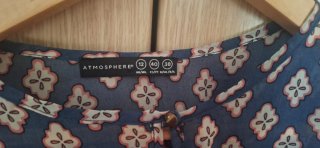 Blusa Atmosphere azul y rosa estampada