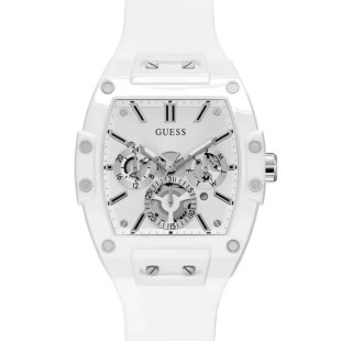 Reloj Guess Blanco y Plateado