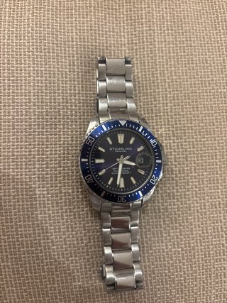 Reloj Stuhrling Dephmaster Azul y Plateado