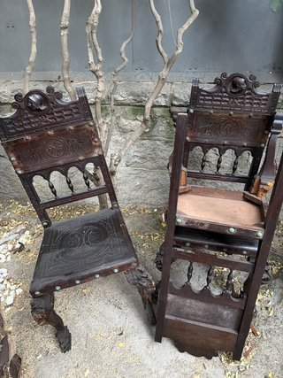 3 Sillas antiguas de madera para restaurar