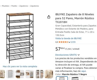 Zapatero IBUYKE 8 Niveles Marrón Rústico