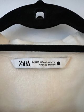 Blusa Zara Beige Cruzada Talla XS