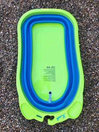 Bañera Bebé Plegable Viaje Azul/Verde