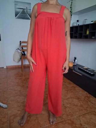 Mono de verano rojo