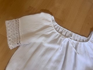 Blusa blanca manga corta