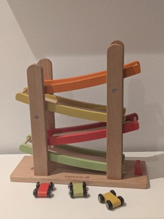 Rampa de madera juguete para coches EverEarth