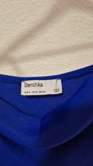Vestido Bershka S azul corto