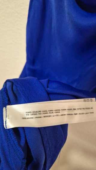Vestido Bershka S azul corto