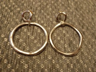 Pendientes plateados aro grandes