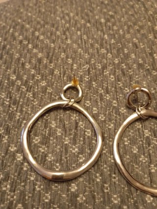 Pendientes plateados aro grandes