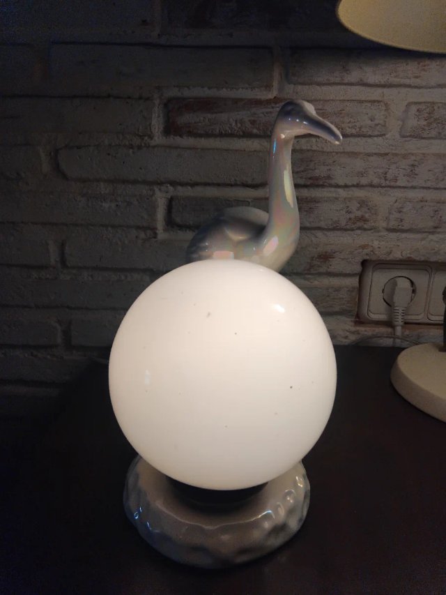 Lámpara Vintage Cisne Cerámica
