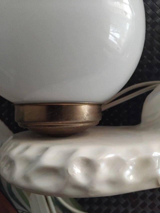 Lámpara Vintage Cisne Cerámica