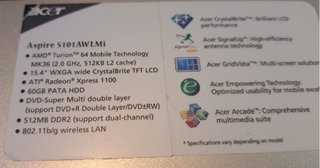 Portátil Acer Aspire 5100 con WinXP