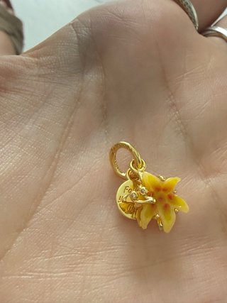 Charm Pandora Flor Amarilla Rapunzel Nuevo