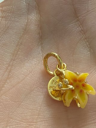 Charm Pandora Flor Amarilla Rapunzel Nuevo