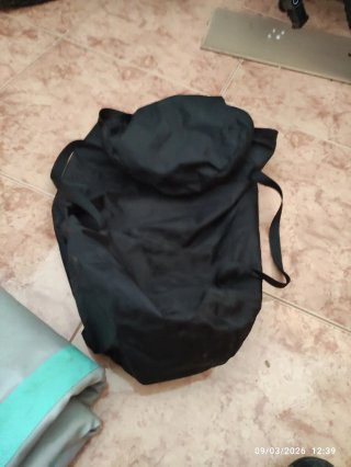Colchoneta de playa/camping gris y turquesa
