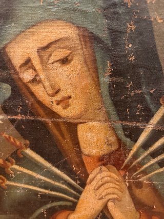 Antiguo cuadro Virgen de los Dolores
