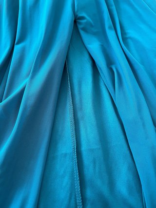 Vestido largo mujer gala azul petróleo