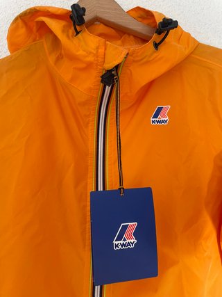 Chubasquero K-Way Unisex Talla S Naranja Nuevo