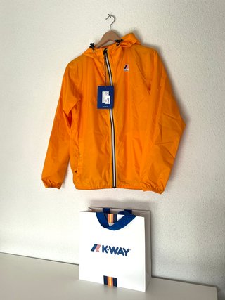 Chubasquero K-Way Unisex Talla S Naranja Nuevo