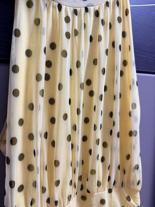 Vestido amarillo lunares talla única