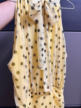 Vestido amarillo lunares talla única