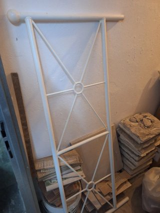 Cabecero de cama metálico blanco
