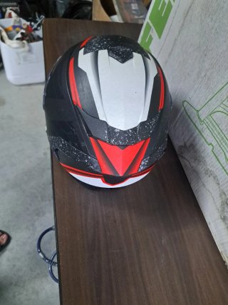 Casco LS2 Storm Talla L Negro Rojo Blanco
