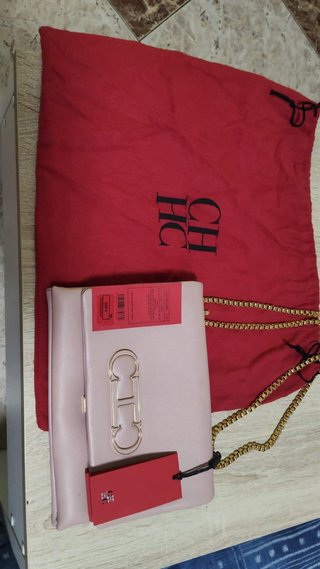 Bolso CH Rosa y Dorado NEGOCIABLE  SIN USAR