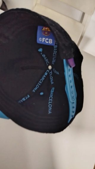 Gorra hombre FCB Negra y Azul Talla Única