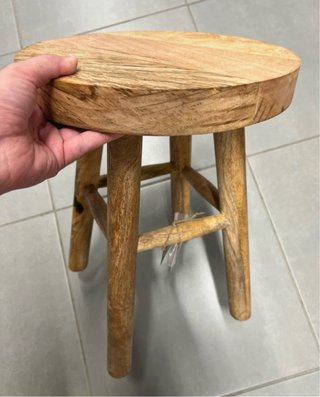 Sgabello rotondo in legno 42cm