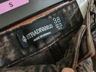 Falda vaquera larga marrón/gris Talla 38