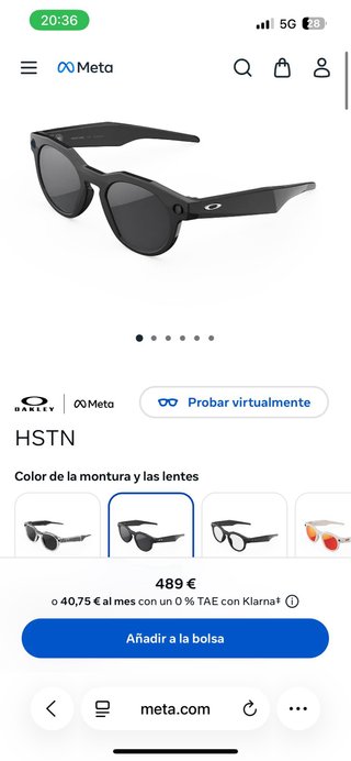 Oakley HSTN OO W8002 Gafas Negras Nuevas