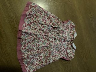 Vestido bebé floral con rebeca a juego